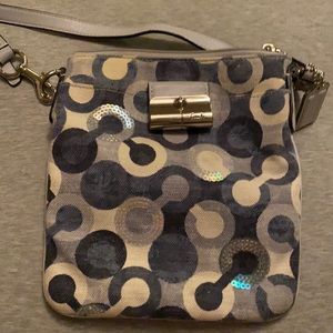 Blue coach crossbody bag